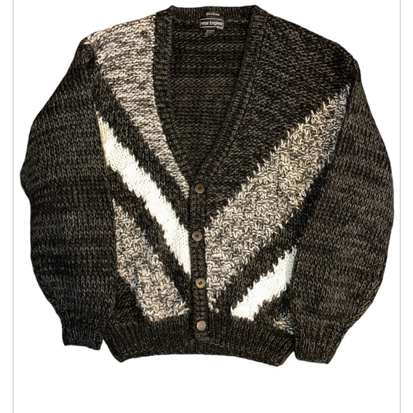 Peter England Handmade Knit Sweater 100% Acrylic Size Medium - Picture 1 of 3